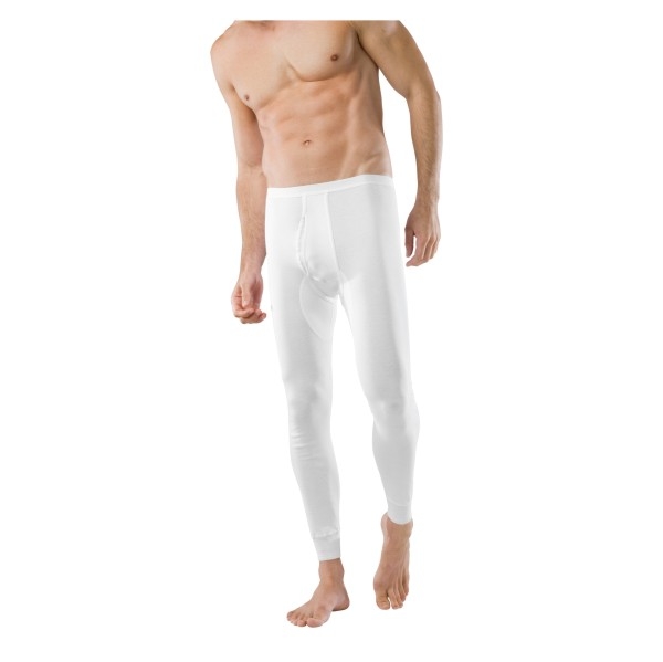 Schiesser Herren lange Unterhose mit Eingriff Original Classics Feinripp Hose lang