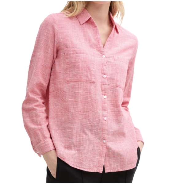 Tom Tailor Damen Bluse mit Brusttaschen