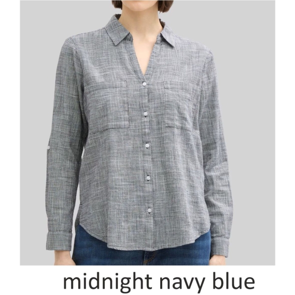Tom Tailor Damen Bluse mit Brusttaschen