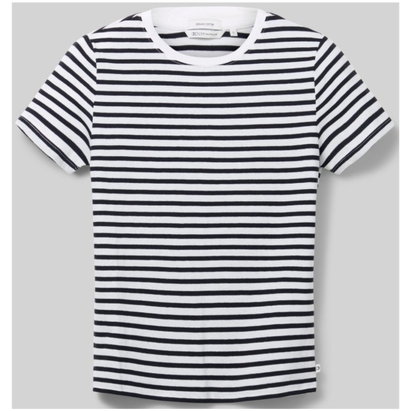 Tom Tailor Damen T-Shirt Streifen mit Boat Neck