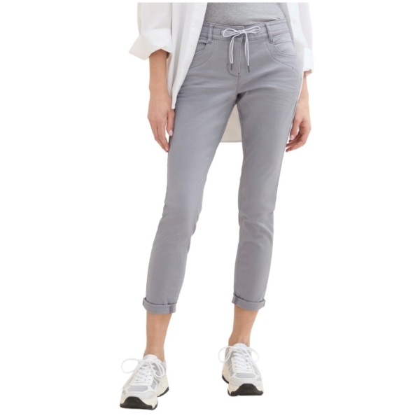 Tom Tailor Damen Hose Tapered Relaxed mit Kordelzug