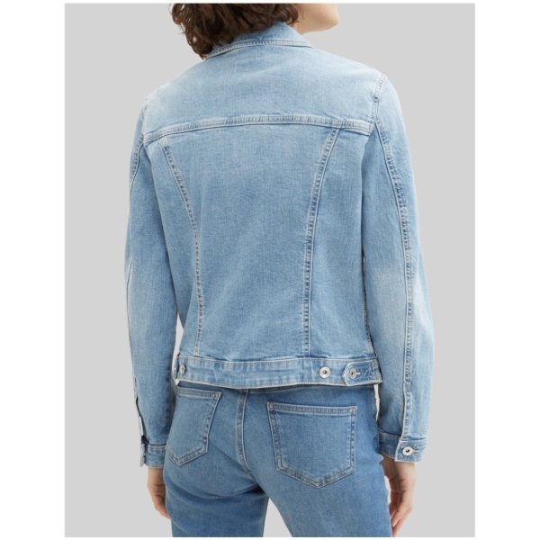 Tom Tailor Damen Jeansjacke Basic mit Knopfleiste