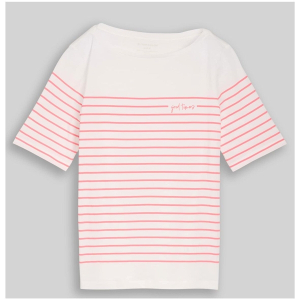 Tom Tailor Damen T-Shirt mit Streifenmuster