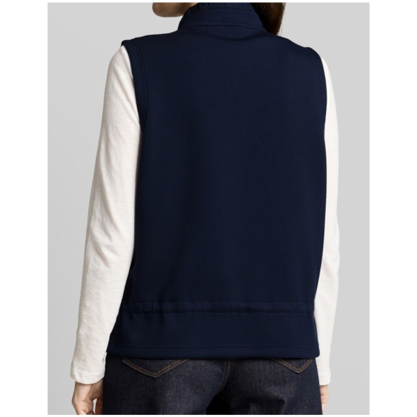 Tom Tailor Damen Sweatweste mit Stehkragen Scuba