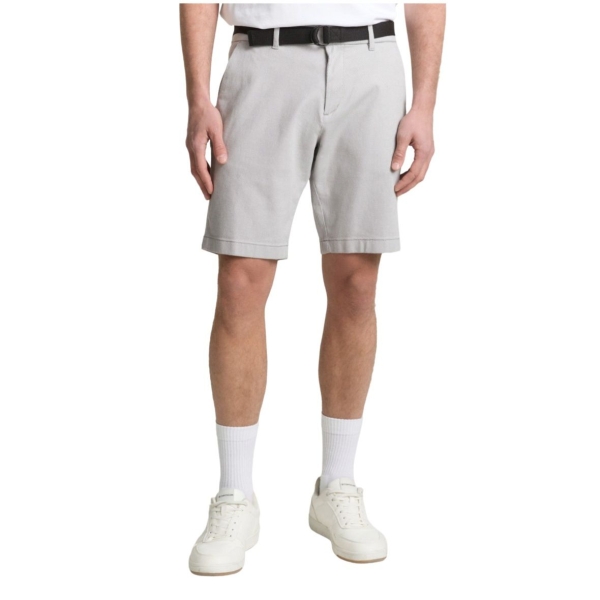 Tom Tailor Herren Shorts Basic Chino mit Gürtel