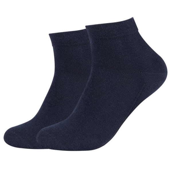 Camano Unisex Quarter Socken 2 Paar Ca-Soft Bamboo ohne Gummidruck