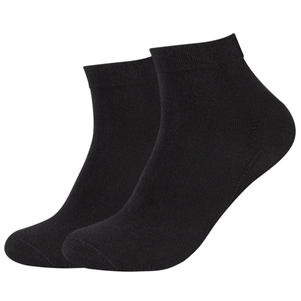 Camano Unisex Quarter Socken 2 Paar Ca-Soft Bamboo ohne Gummidruck