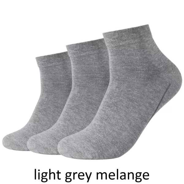 Camano Unisex Quarter Socken 3 Paar Ca-Soft ohne Gummidruck Bio-Cotton