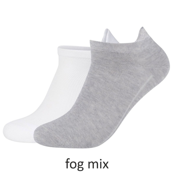 Camano Unisex Flap Sneaker Socken 2 Paar Ca-Soft Organic Cotton ohne Gummidruck