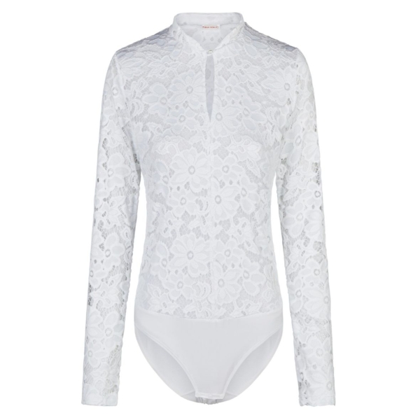 Nina von C.Damen langarm Dirndl-Body Bella mit floraler Spitze