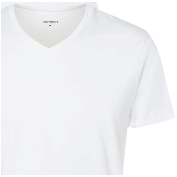 Camano Herren halbarm T-Shirts Men Comfort 2er Pack mit V-Ausschnitt