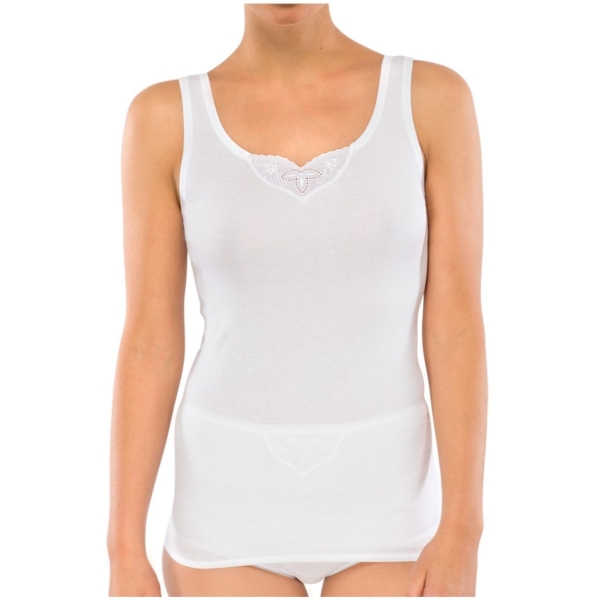 Schiesser Damen Unterhemden Cotton Essentials 2er Pack Trägertops