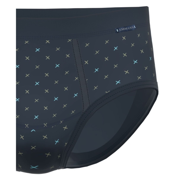 Ammann Herren Slip mit Eingriff Fashion Feinripp
