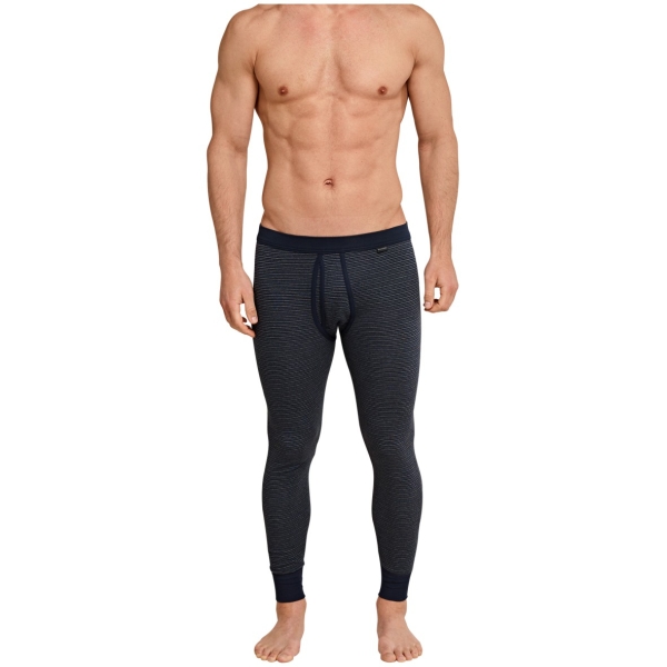 Schiesser Herren Hose lang Feinripp melange