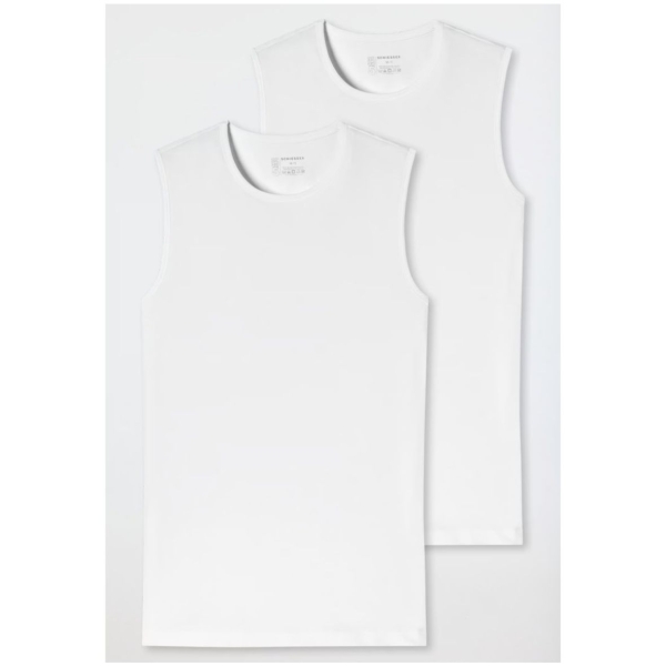 Schiesser Herren Unterhemden 95/5 2er Pack Tanktops Organic Cotton