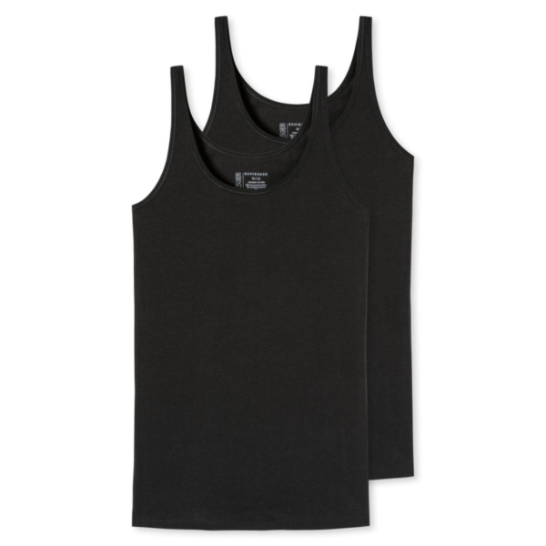 Schiesser Damen Unterhemden 95/5 2er Pack Top Organic Cotton