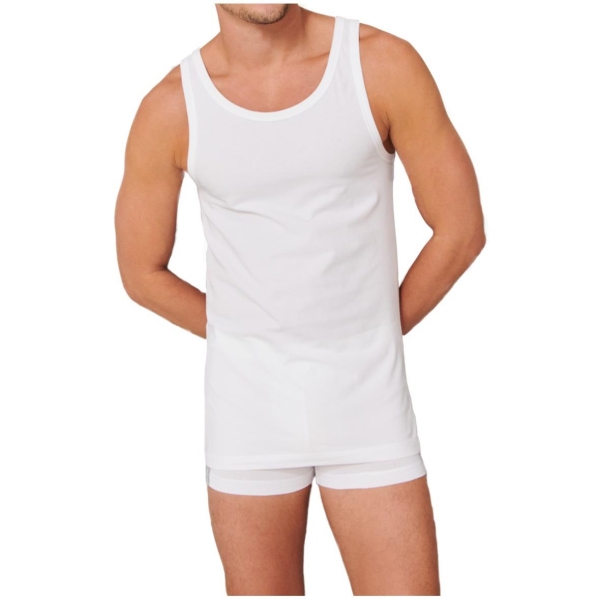 Schiesser Herren Unterhemden 95/5 2er Pack Organic Cotton