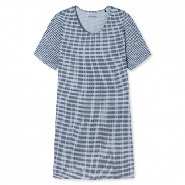 Schiesser Damen kurzarm Nachthemd Flared Fit Sleepshirt
