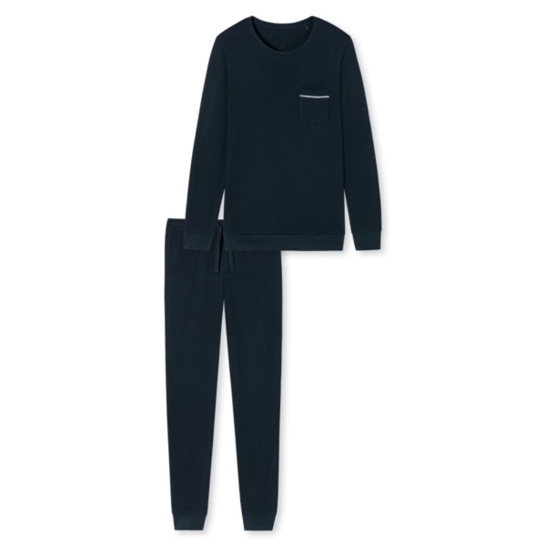 Schiesser Herren langer Schlafanzug Fine Interlock