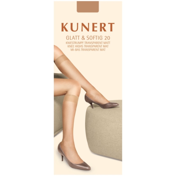 Kunert Glatt & Softig 20 Kniestrumpf 3er Pack