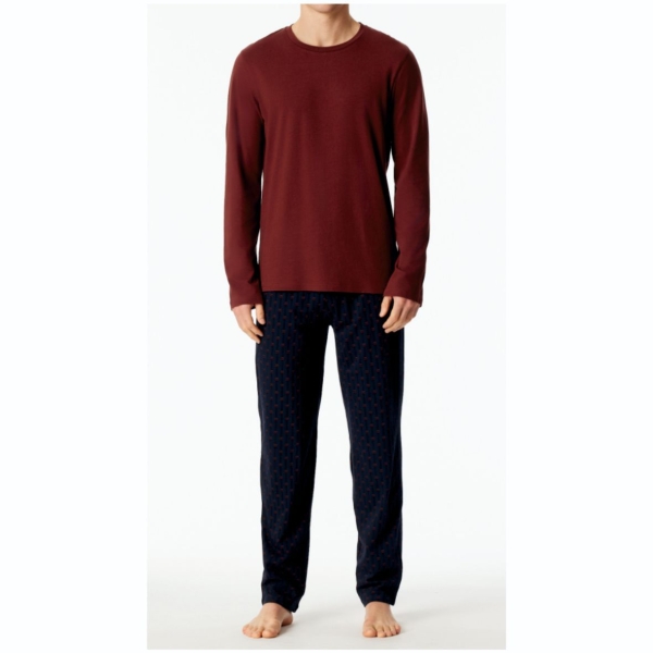 Schiesser Herren langer Schlafanzug Casual Essentials