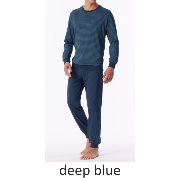 Schiesser Herren langer Schlafanzug Comfort Essentials