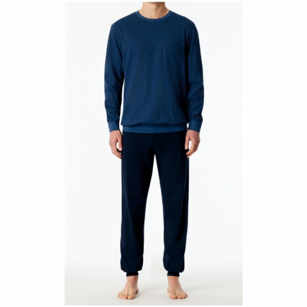 Schiesser Herren langer Schlafanzug Comfort Essentials