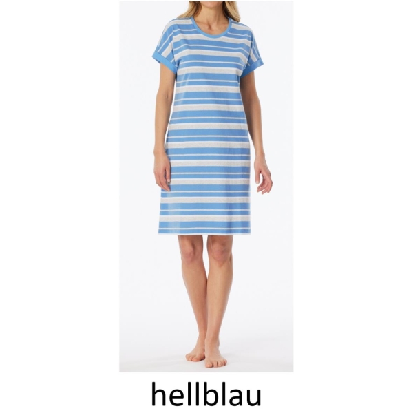 Schiesser Damen kurzarm Nachthemd Casual Essentials Sleepshirt