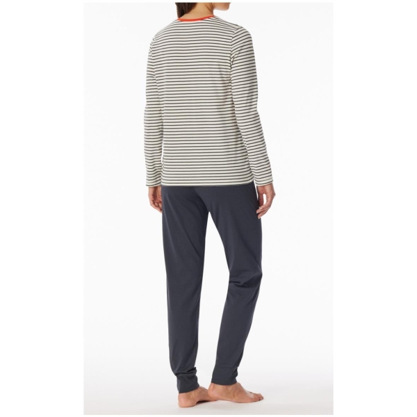 Schiesser Damen langer Schlafanzug Casual Essentials