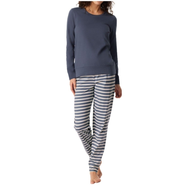 Schiesser Damen langer Schlafanzug Casual Essentials