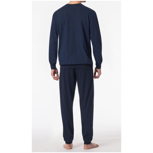 Schiesser Herren langer Schlafanzug Karos Comfort Essentials