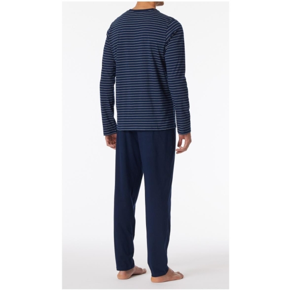 Schiesser Herren langer Schlafanzug Casual Essentials