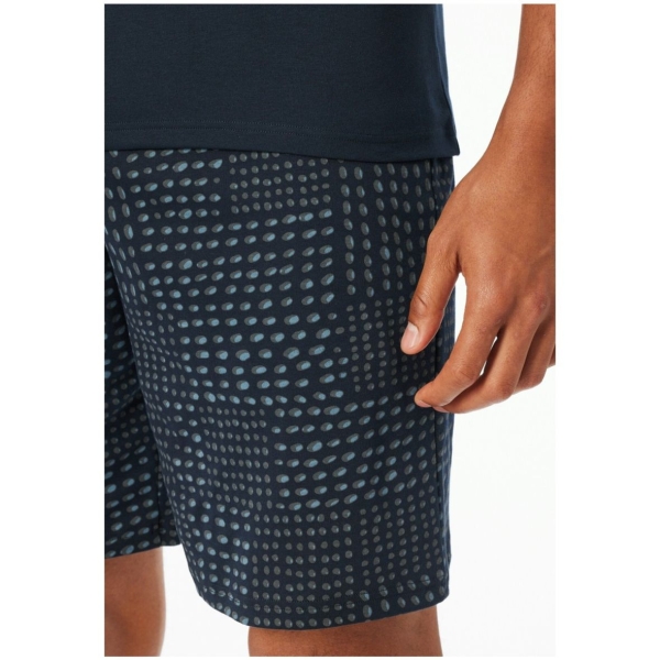 Schiesser Herren kurzer Schlafanzug mit Knopfleiste Nightwear