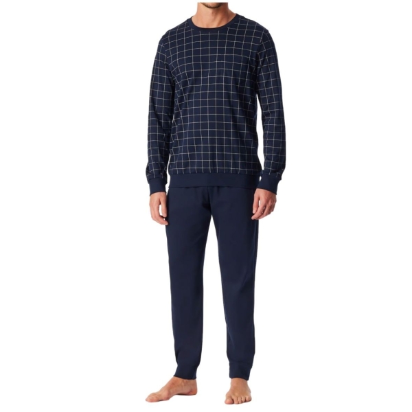 Schiesser Herren langer Schlafanzug Fine Interlock