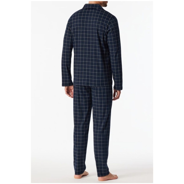 Schiesser Herren langer Pyjama Fine Interlock Schlafanzug
