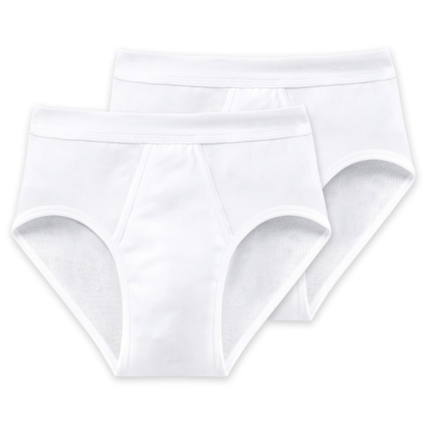Schiesser Herren Sportslips mit Eingriff Essentials 2er Pack Feinripp