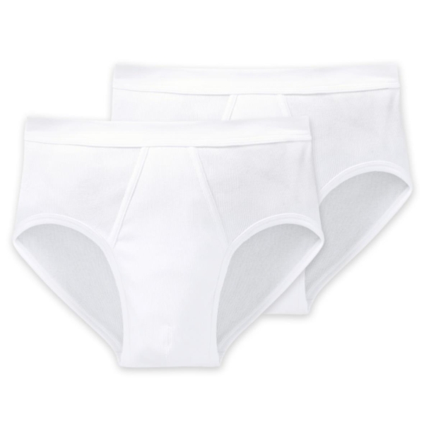 Schiesser Herren Sportslips mit Eingriff Essentials 2er Pack Doppelripp