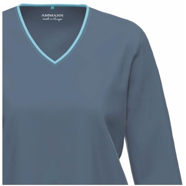 Ammann Damen langer 7/8 Schlafanzug Nightwear 7/8 Pyjama lang