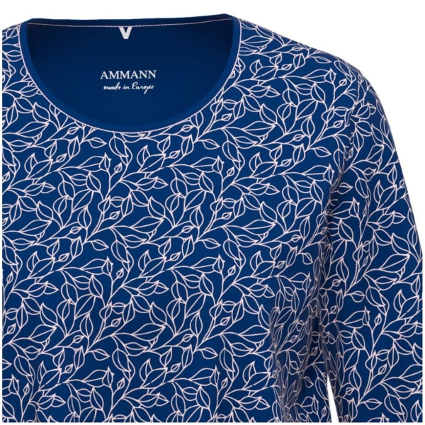 Ammann Damen langer Schlafanzug Fashion Pyjama lang