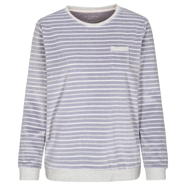 In Linea Damen langer Schlafanzug Secret Velours Pyjama lang