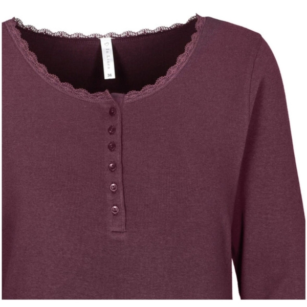 In Linea Damen langarm Nachthemd Secret Premium Rib Sleepshirt