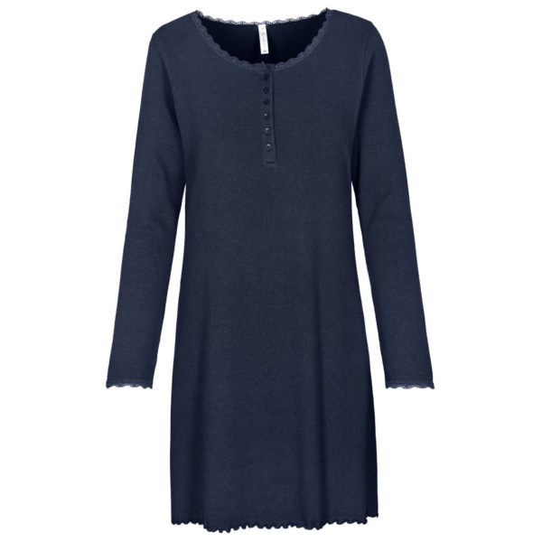 In Linea Damen langarm Nachthemd Secret Premium Rib Sleepshirt