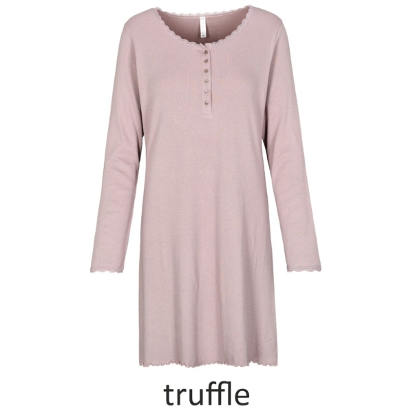In Linea Damen langarm Nachthemd Secret Premium Rib Sleepshirt