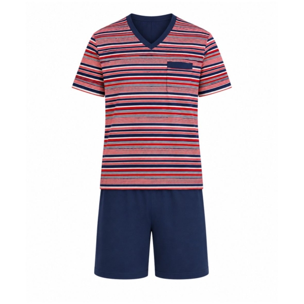 ESGE Herren kurzer Schlafanzug Fashion Pyjama kurz