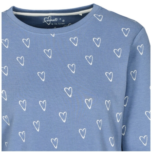Attention Damen langarm Nachthemd Cosy Interlock Sleepshirt