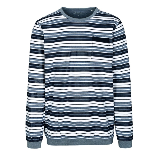 Attention Herren langer Schlafanzug Cosy Interlock Pyjama lang