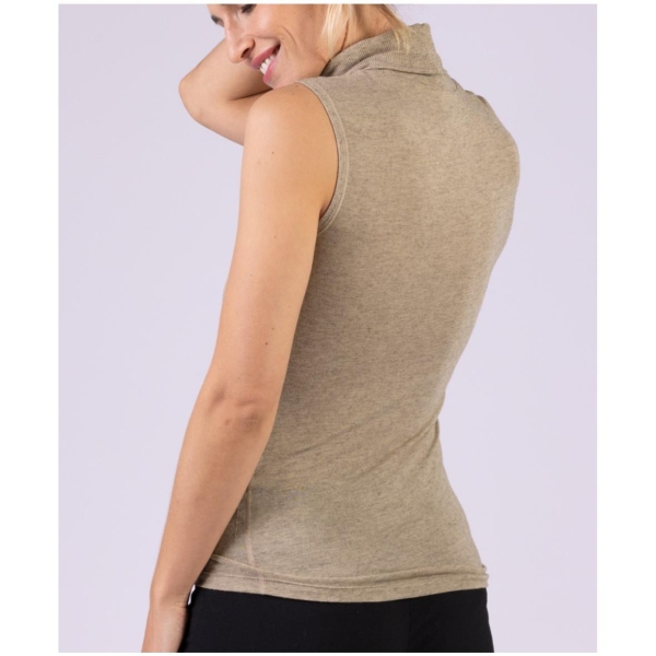 Nina von C. Damen Unterhemd Kaschmir/Modal Spenzer ohne Arm mit Rollkragen