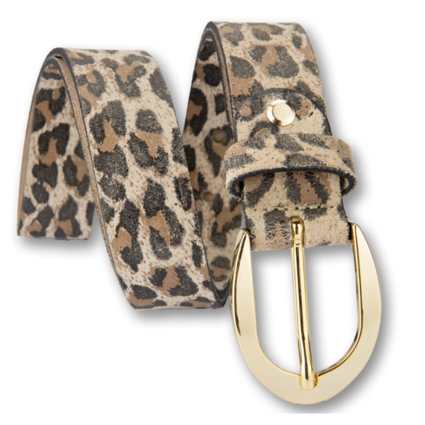 Bernd Götz Damen Ledergürtel in Leopardenprint