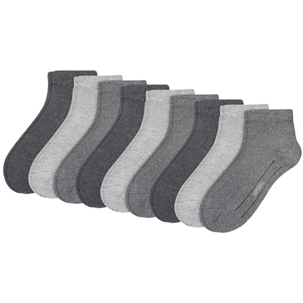 Camano Unisex Quarter Socken 9 Paar Ca-Soft ohne Gummidruck Bio-Cotton