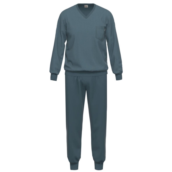 Ammann Herren langer Schlafanzug Nightwear Pyjama lang